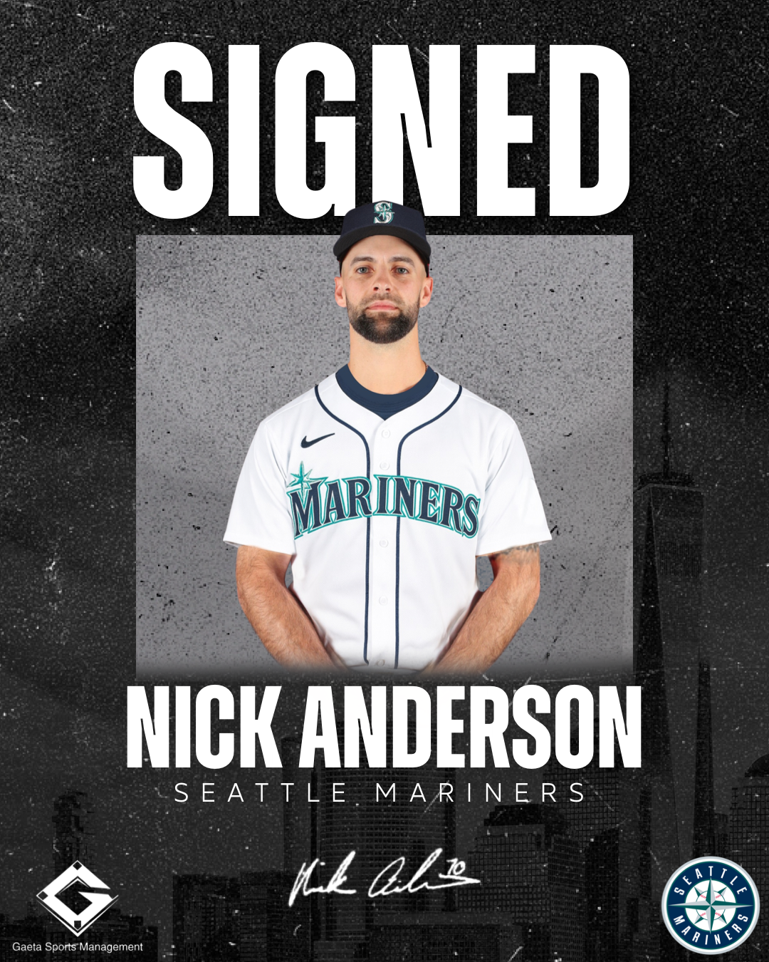 Athlete marketing signing announcement for Nick Anderson