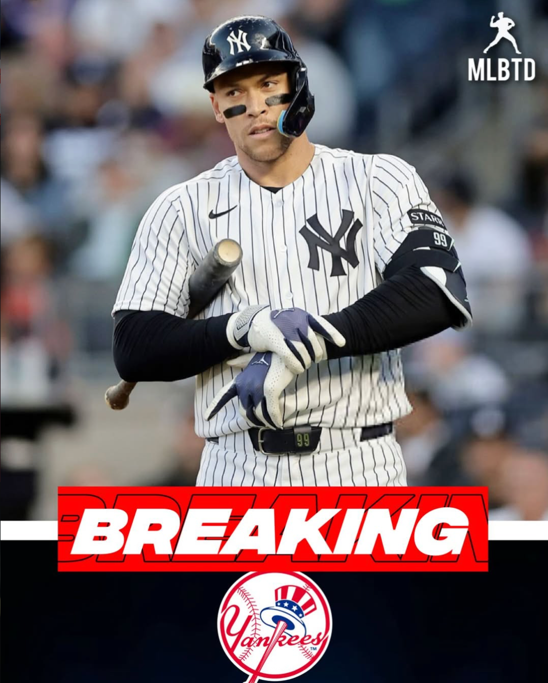 MLB Transactions Daily Aaron Judge breaking news graphic